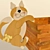 Title: Handcrafted Wooden Cat Climber 3D model small image 1