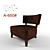 Luxury Leather A-650# Armchair 3D model small image 1