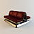 Sleek Space Age Sofa 3D model small image 1