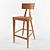 Fameg Bar Stool: Elegant Polish Craftsmanship 3D model small image 1