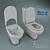 Roca Meridian Toilette & Bidet Set 3D model small image 1