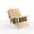 Fishbowl: Bookseat - Creative Seating with Storage 3D model small image 1