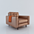 Luxury Leather Armchair 3D model small image 1