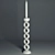 Elegant Metal Candle Holder 3D model small image 1
