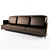 Art Deco Style Sofa 3D model small image 1