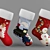 Title: Festive Christmas Socks 3D model small image 1