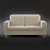 Modern Velvet Sofa 3D model small image 1