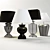 Elegant Illumination: Maisons Du Monde Lamp Set 3D model small image 1