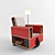 Bookinist: The Ultimate Book Lover's Chair 3D model small image 1