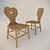 Heartwood Wooden Chair 3D model small image 1
