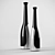  Elegant B&W Glass Bottles 3D model small image 1