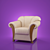 Pohjanmaan Bella: Classic Leather Armchair 3D model small image 1