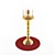 Elegant Church Candle Holder 3D model small image 1
