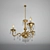 Elegant Alice 3-Light Chandelier 3D model small image 1