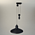 Modern Black Metal Floor Lamp 3D model small image 1