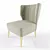 BRABBU Bakairi Slide Dining Chair 3D model small image 1