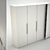 Sleek Aluminum-Front Built-in Closet 3D model small image 1