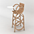 Circle Arm High Chair 3D model small image 1
