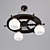 Nautical Wheel Chandelier 3D model small image 1