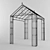 Metal Gazebo: L2620 B1940 H2850 3D model small image 1