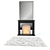 ArtNuvo Fireplace with Mirror & Mat 3D model small image 1