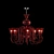 Elegant Crimson Chandelier 3D model small image 1
