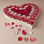 Romantic Heart-shaped Rose Wedding Bed Decor 3D model small image 1