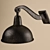 Spencer Matte Black Brass Lamp 3D model small image 1