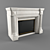 Elegant Marble Electric Fireplace 3D model small image 1
