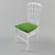 Elegant Classic High Chair 3D model small image 1