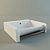 Sleek Ceramic Wash Basin 3D model small image 1