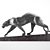 Elegant Panther Art Deco Sculpture 3D model small image 1