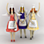 Tilda Chef Doll Trio 3D model small image 1