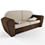 Title: Plain & Simple Sofa 3D model small image 1