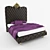 Art Deco Style Bed 3D model small image 1