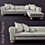 Elegant Joyce Vogue Sofa 3D model small image 1