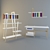 Allwood Set: Kids' Desk and Shelves 3D model small image 1