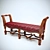 Wooden Garden Bench 3D model small image 1