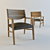 Elegant NATUZZI Brera Chair 3D model small image 1