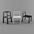 Sleek Minimalist Chairs 3D model small image 1