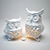 Whimsical Owl Candle Holder 3D model small image 1