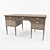 Modern Writing Desk: 146x76x76cm 3D model small image 1