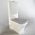 Elegant Ceramic Toilet - Creavit SR3141 3D model small image 1