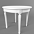 Elegant Dining Table: 900mm 3D model small image 1