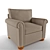 Drexel Heritage Textured Armchair 3D model small image 1