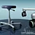 Medical Rolling Stool 3D model small image 1