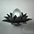 Elegant Ceramic Lotus Lamp 3D model small image 1