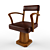 Oak Hairdresser Chair | Natural Wood, Elegant Design 3D model small image 1