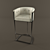 Sleek Top Grain Stool 3D model small image 1