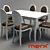 Merx Rebel + Globus - TVS: Stylish Table and Chairs Suite 3D model small image 1